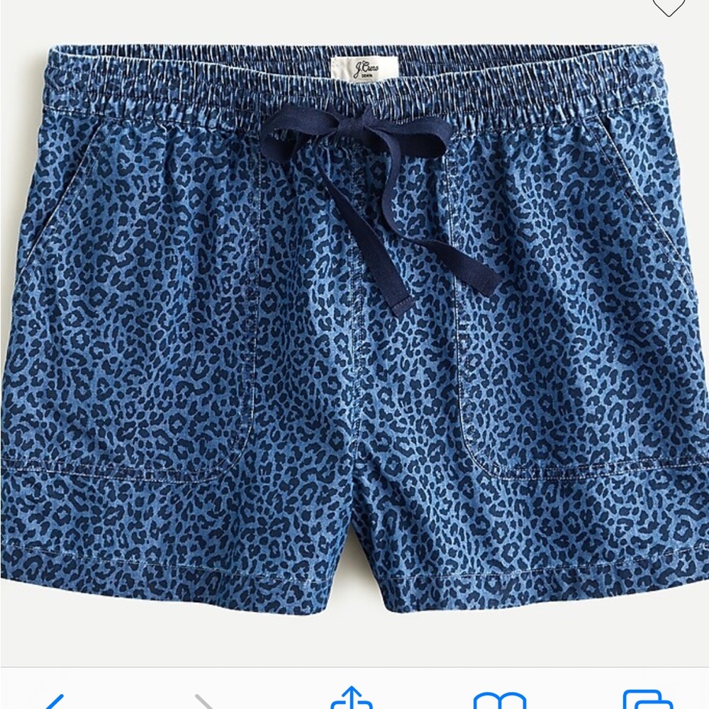 Jcrew seaside short in leopard print